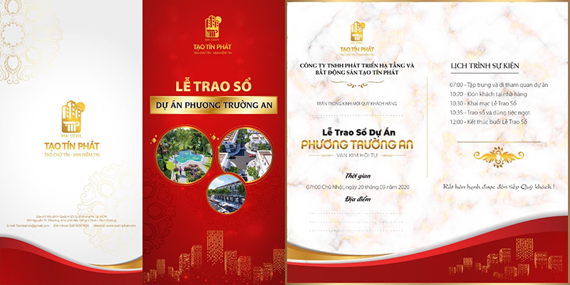 THÔNG BÁO - Tạo Tín Phát tổ chức buổi trao sổ hồng dự án Phương Trường An