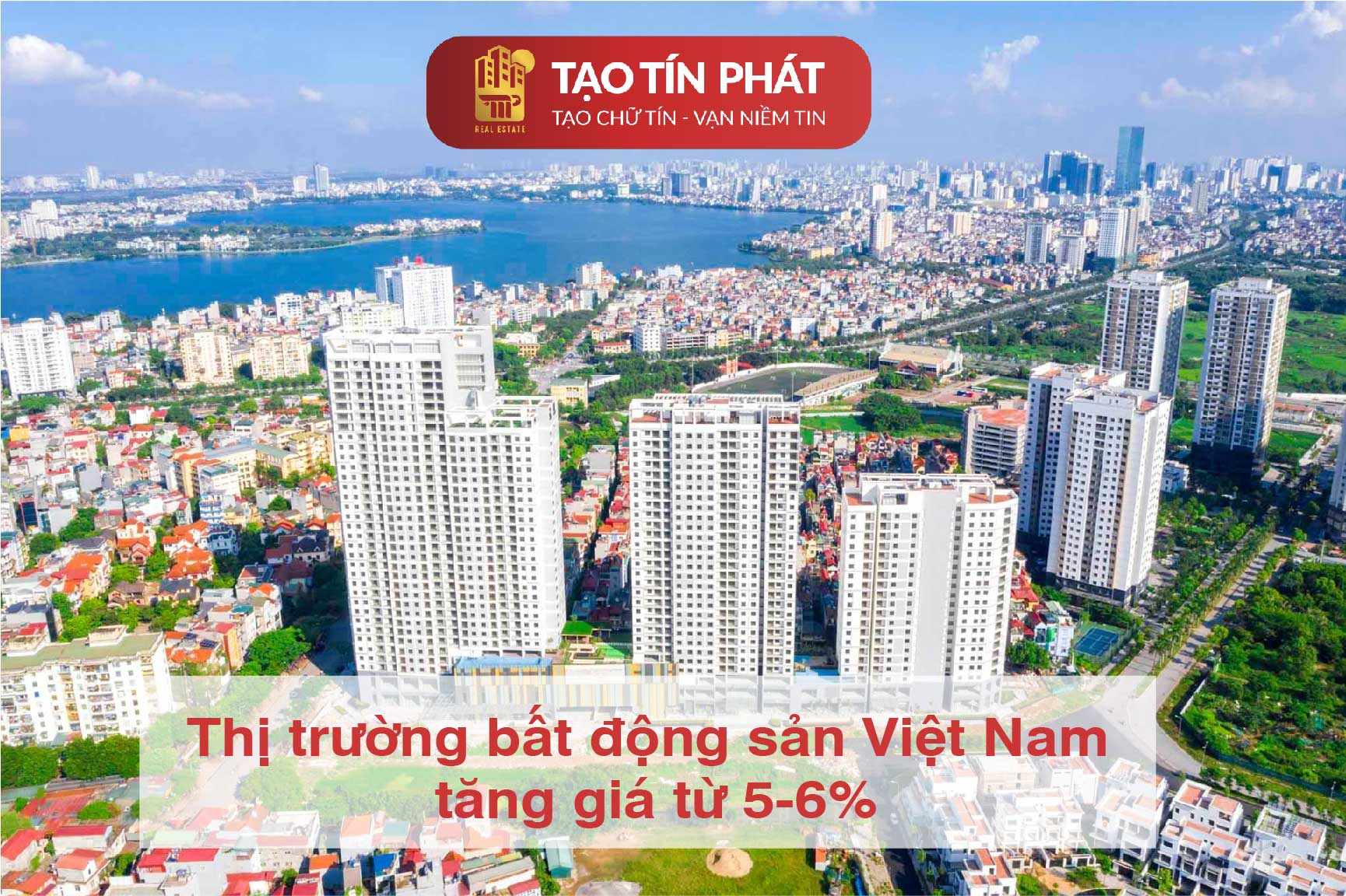 Thị trường bất động sản tăng giá từ 5-6%