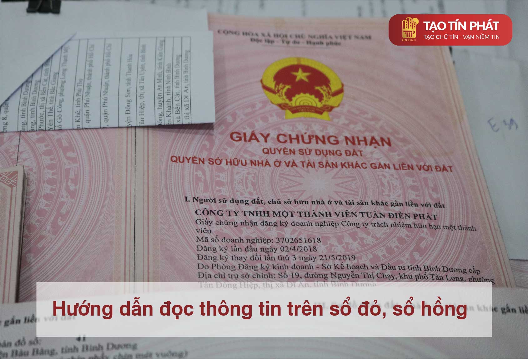 Hướng dẫn đọc thông tin trên sổ đỏ, sổ hồng