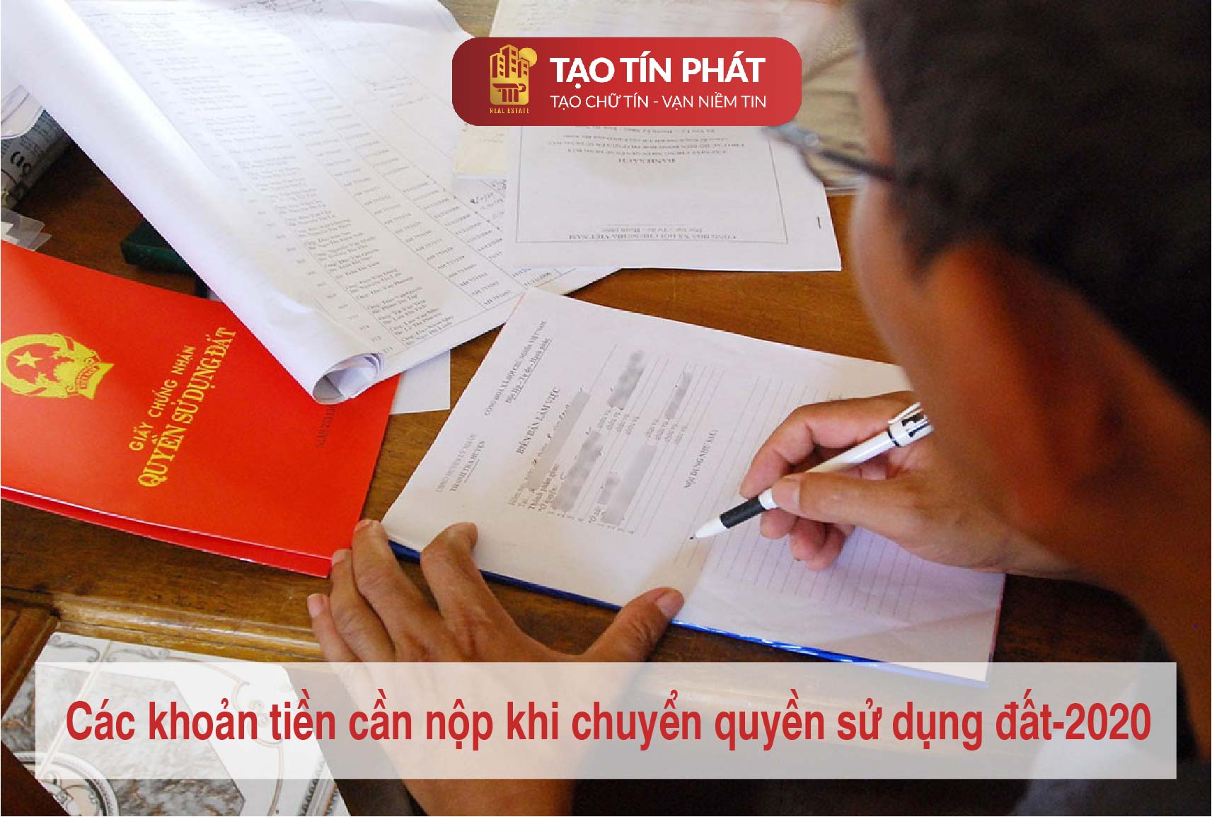 Các khoản tiền cần nộp khi chuyển quyền sử dụng đất