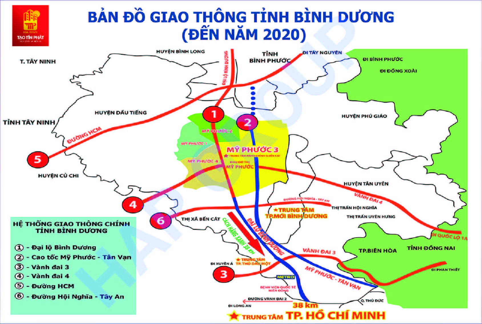 Bình Dương quy hoạch hệ thống giao thông kết nối khu vực