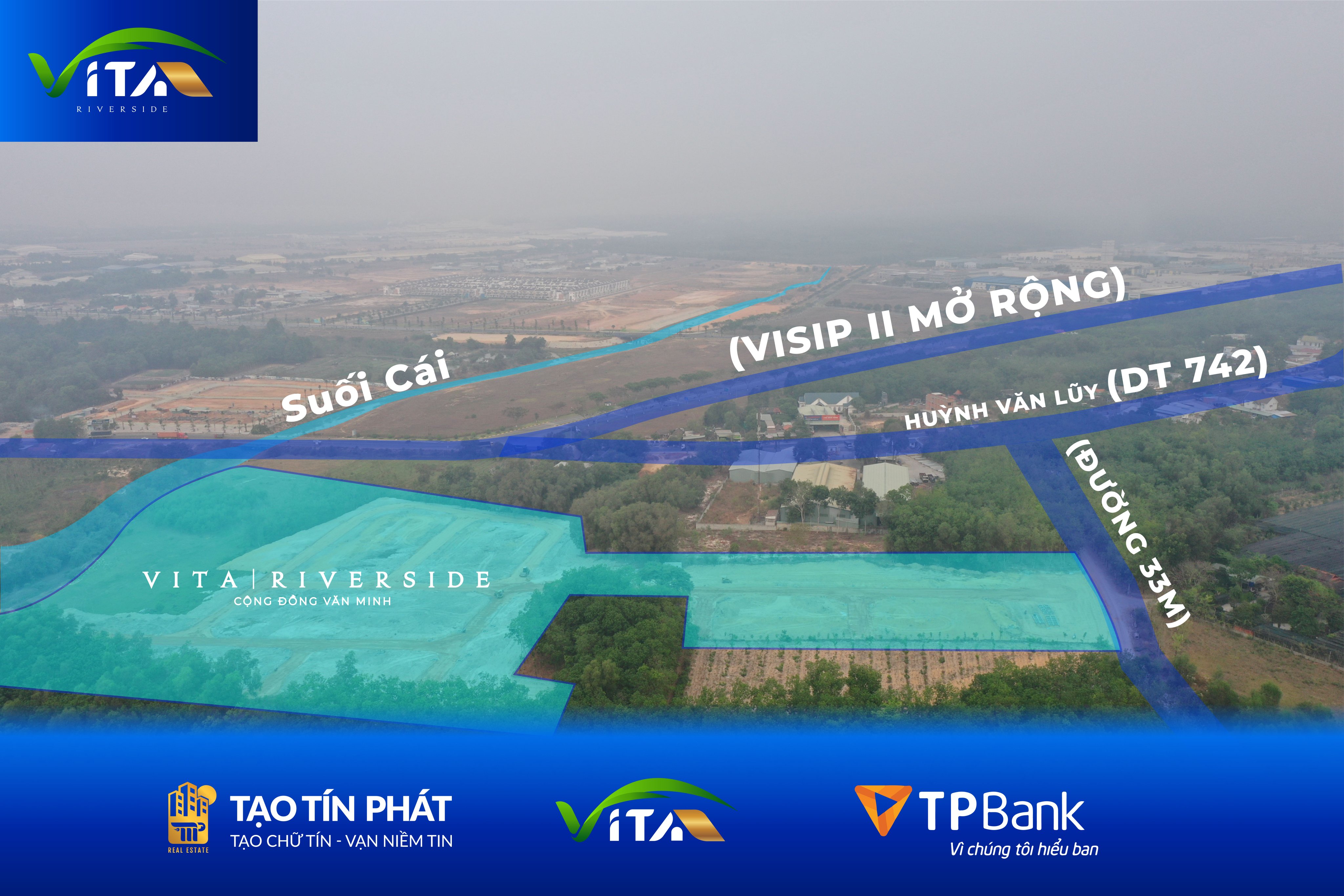 Bản đồ trên cao Khu nhà ở VITA Riverside