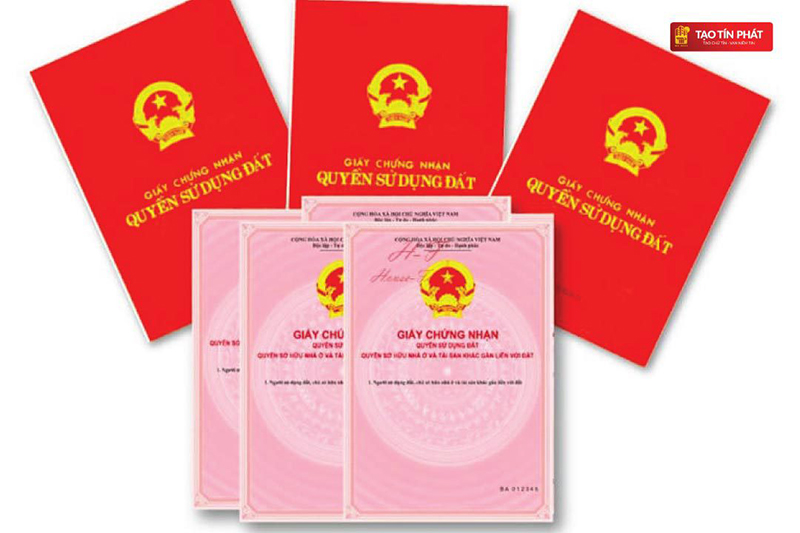 Hình ảnh minh họa sổ hồng trong bất động sản